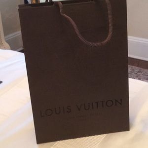 LOUIS VUITTON brown shopping bag 11”x8”x2.5”